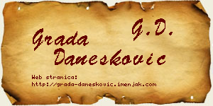 Grada Danesković vizit kartica